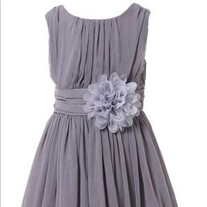 Gray juniors bridesmaids dress. Chiffon sz 10